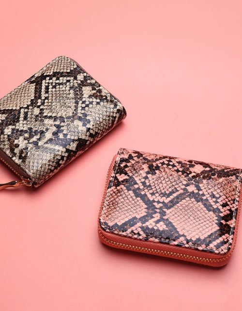 Load image into Gallery viewer, Python Print Zipper Wallet by ClaudiaG Collection
