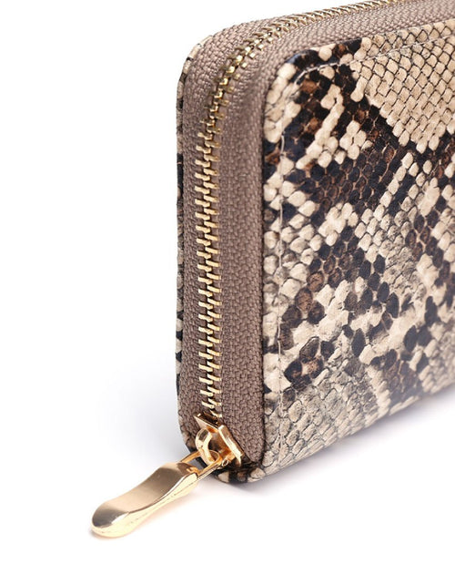 Load image into Gallery viewer, Python Print Zipper Wallet by ClaudiaG Collection
