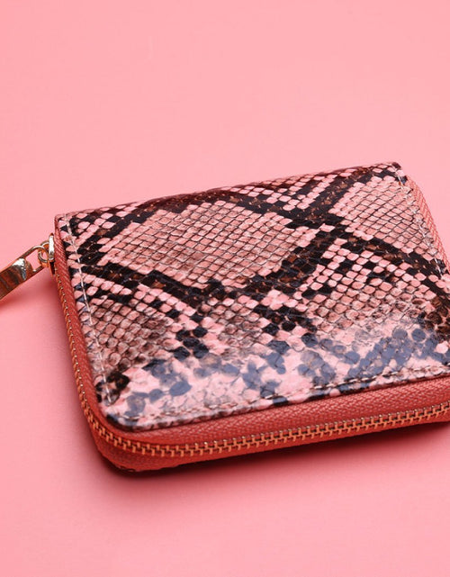 Load image into Gallery viewer, Python Print Zipper Wallet by ClaudiaG Collection
