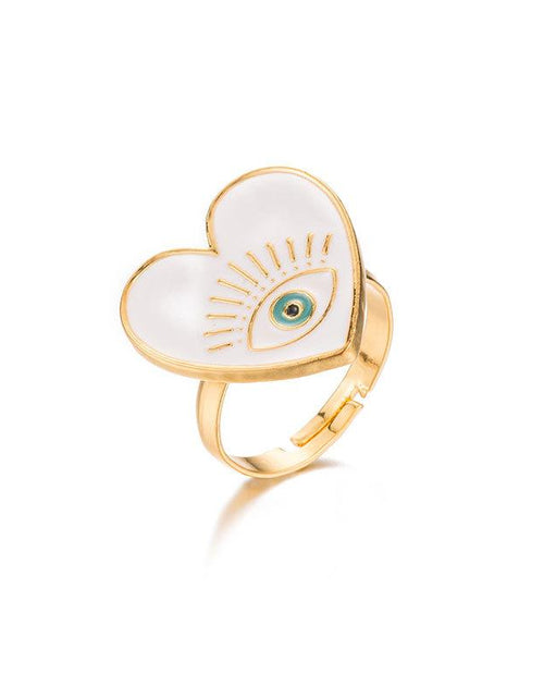 Load image into Gallery viewer, White Heart Ring by ClaudiaG Collection
