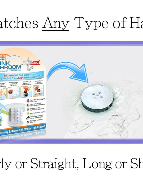 Load image into Gallery viewer, SinkShroom® (Clear) The Hair Catcher That Prevents Clogged Bathroom Sink Drains by TubShroom.com

