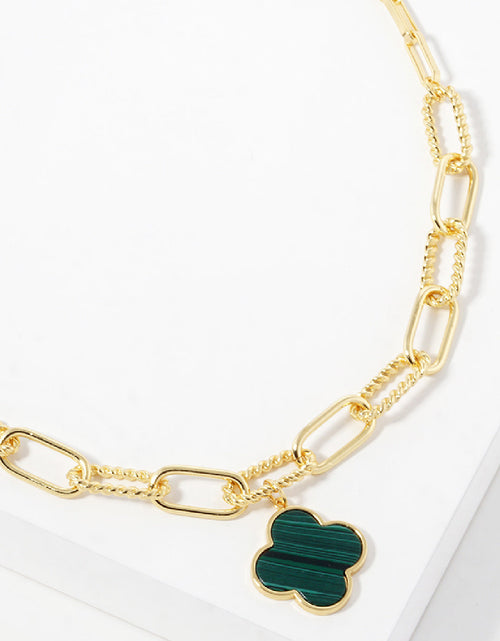 Load image into Gallery viewer, Paperclip Clover Necklace by Embellish Your Life
