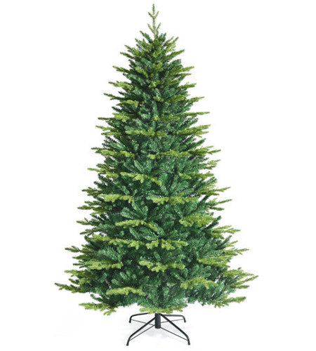 Pre-lit Artificial Hinged Christmas Tree with APP Controlled LED Lights-7 ft