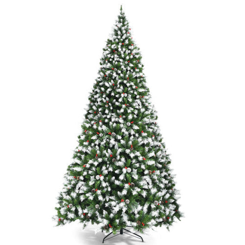 Load image into Gallery viewer, Pre-Lit Hinged Lifelike Lush Artificial Christmas Tree with PVC Tips-9 Feet
