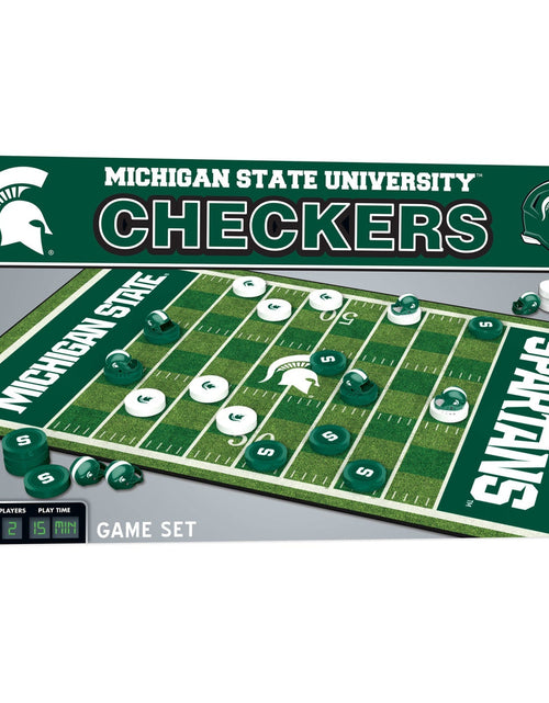 Load image into Gallery viewer, Michigan State Spartans Checkers Board Game by MasterPieces Puzzle Company INC
