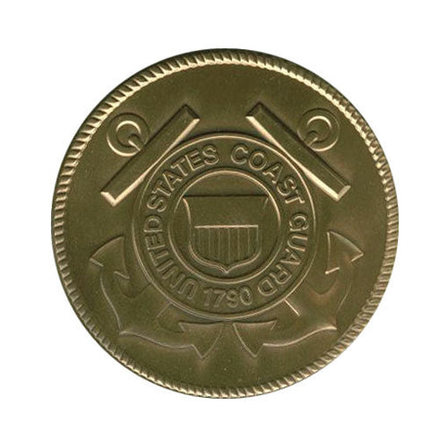 Load image into Gallery viewer, Coast Guard Service Medallion, Brass Coast Guard Medallion by The Military Gift Store
