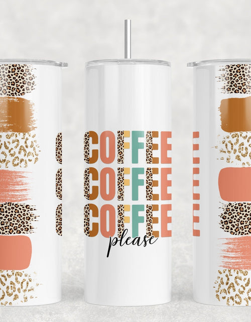 Load image into Gallery viewer, Coffee Please|Skinny Tumbler|Optional Bluetooth Speaker| Speaker Color Varies by Rowdy Ridge Co
