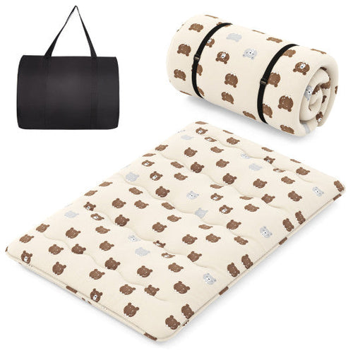 Load image into Gallery viewer, Foldable Futon Mattress with Washable Cover and Carry Bag for Camping-Full Size
