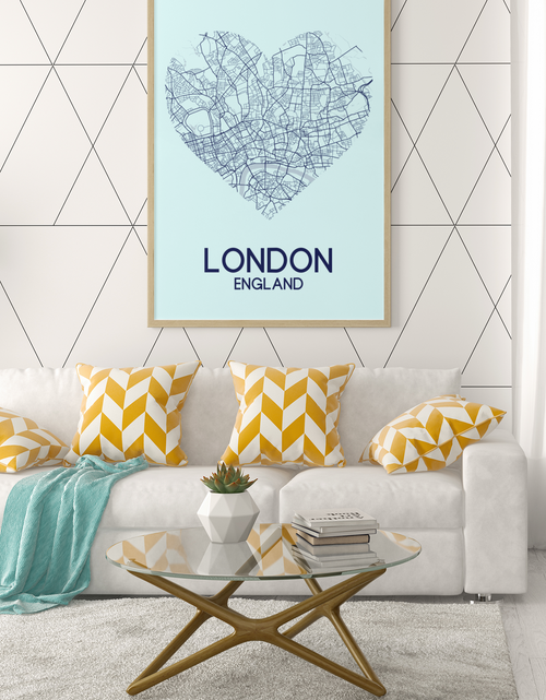 Load image into Gallery viewer, Love Heart Map Any City &amp; Country Personalised 2022 Wall Decor Print with 10 New Styles by WinsterCreations™ Official Store
