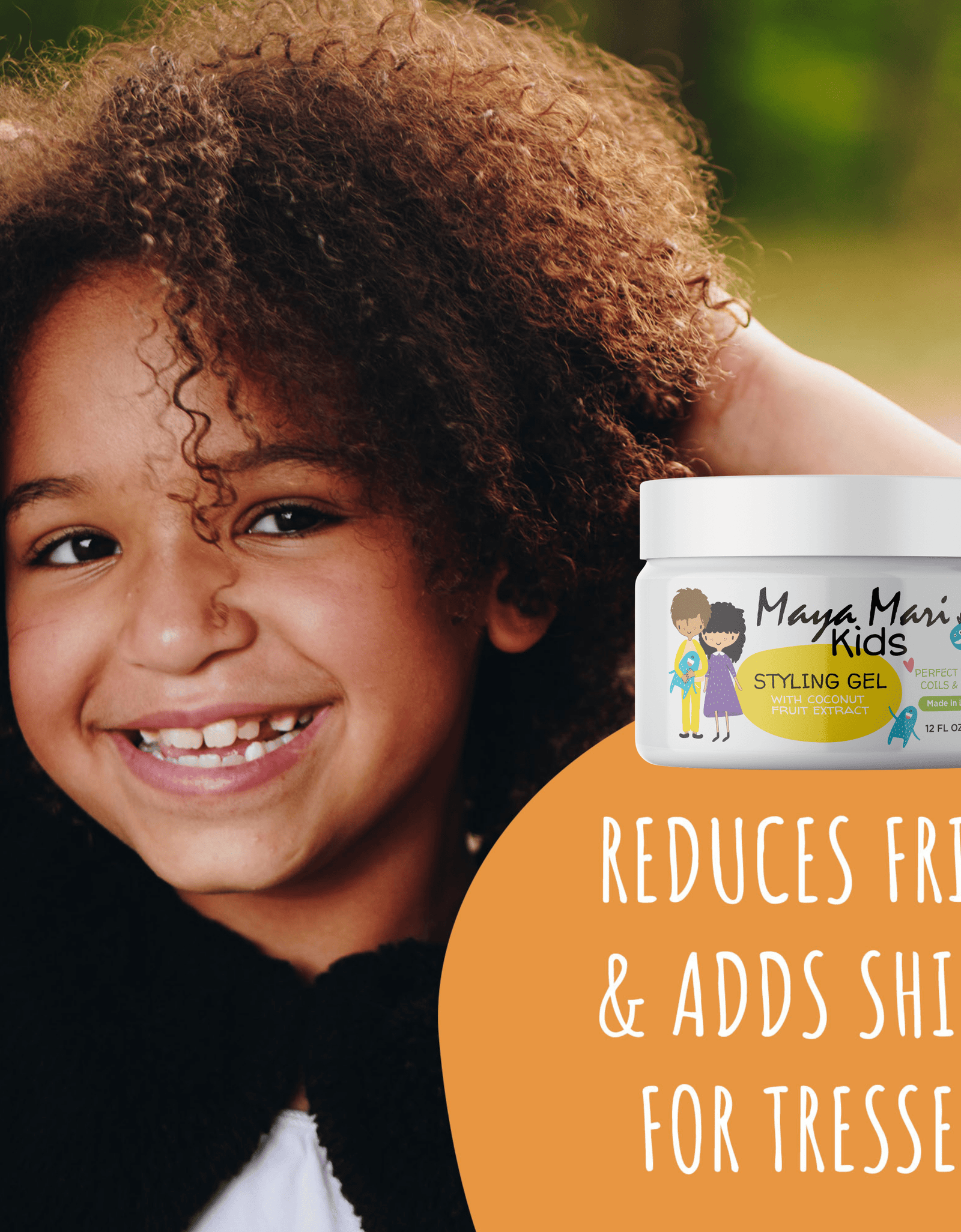 Maya Mari Kids 2in1 Shampoo + Conditioner with Tear-Free Formula and Bonus Hair Gel - Perfect for Kids Daily Hair Care Routines for Both Boys and Girls by  Los Angeles Brands