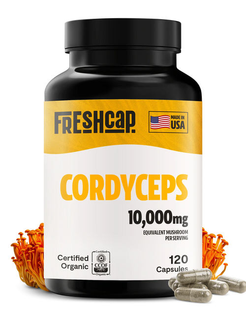Load image into Gallery viewer, Organic Cordyceps Mushroom Supplement Capsules
