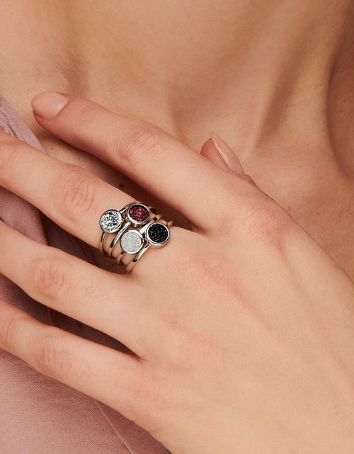 Load image into Gallery viewer, Cove Fuchsia Druzy Silver Ring by Little Sky Stone
