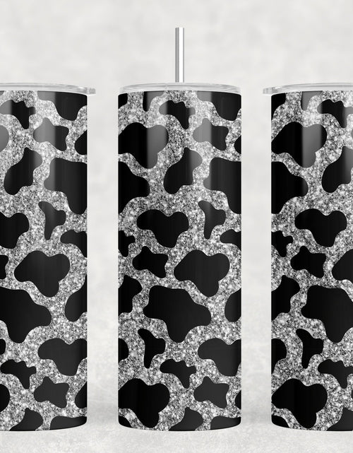 Load image into Gallery viewer, Cow Print  - 20 oz Steel Skinny Tumbler - Optional Blue Tooth Speaker - Speaker Color will Vary by Rowdy Ridge Co
