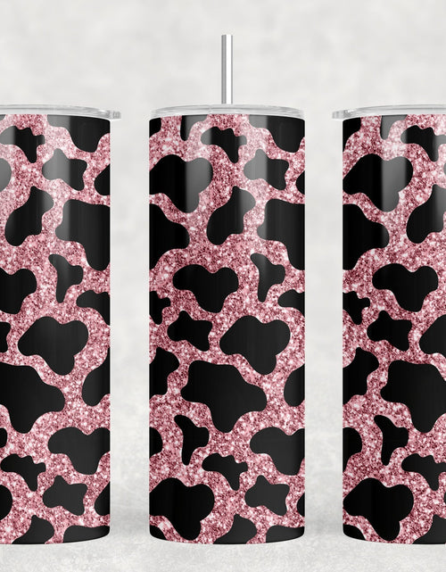 Load image into Gallery viewer, Cow Print  - 20 oz Steel Skinny Tumbler - Optional Blue Tooth Speaker - Speaker Color will Vary by Rowdy Ridge Co
