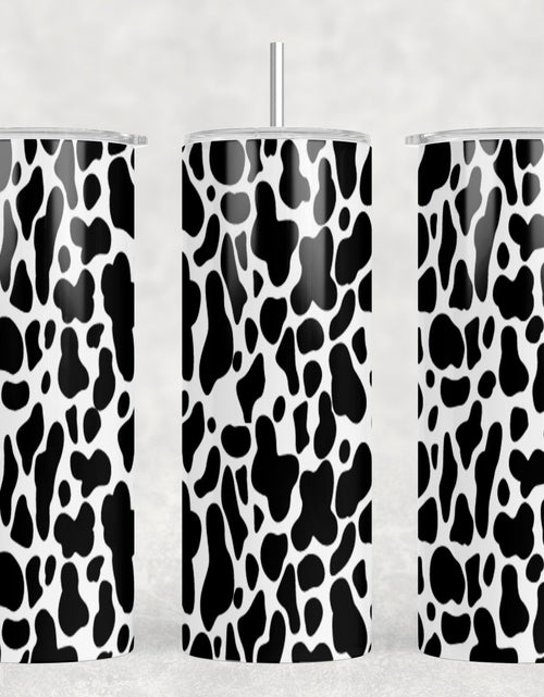 Load image into Gallery viewer, Cow Print|Skinny Tumbler|Optional Bluetooth Speaker| Speaker Color Varies by Rowdy Ridge Co
