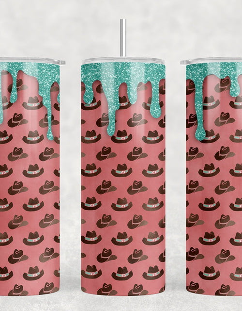 Load image into Gallery viewer, Cowboy Hats|Skinny Tumbler|Optional Bluetooth Speaker| Speaker Color Varies by Rowdy Ridge Co
