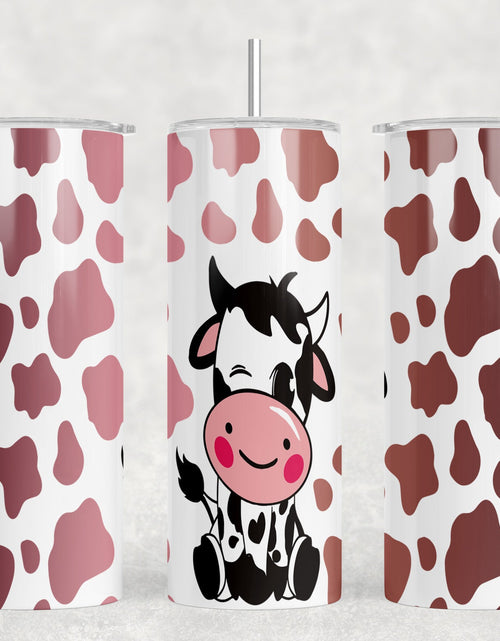 Load image into Gallery viewer, Cow|Skinny Tumbler|Optional Bluetooth Speaker| Speaker Color Varies by Rowdy Ridge Co
