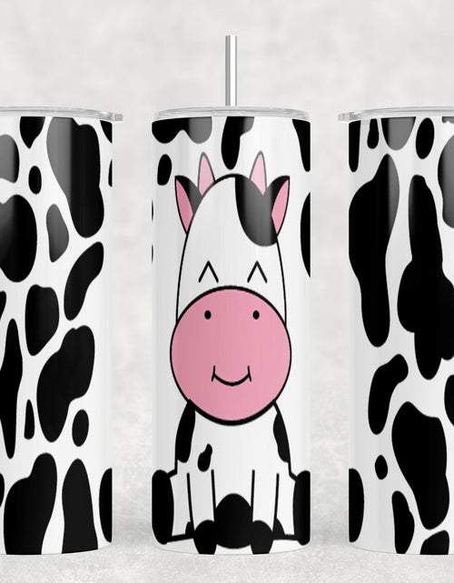 Load image into Gallery viewer, Cow|Skinny Tumbler|Optional Bluetooth Speaker| Speaker Color Varies by Rowdy Ridge Co
