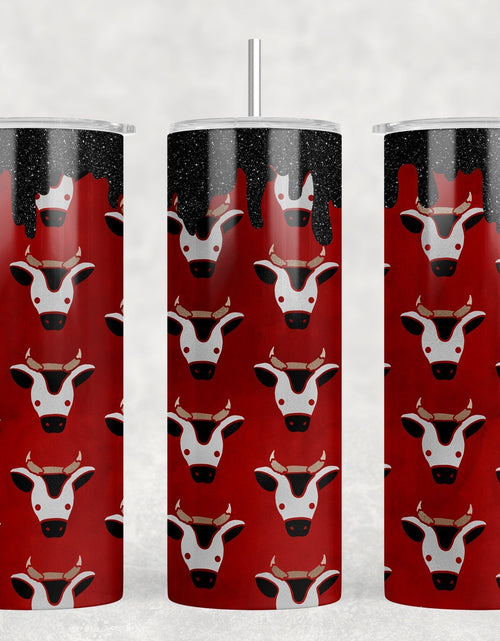 Load image into Gallery viewer, Cows|Skinny Tumbler|Optional Bluetooth Speaker| Speaker Color Varies by Rowdy Ridge Co
