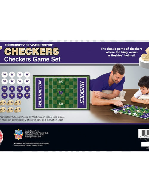 Load image into Gallery viewer, Washington Huskies Checkers Board Game by MasterPieces Puzzle Company INC
