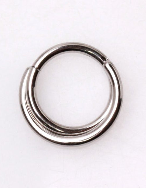 Load image into Gallery viewer, 316L Stainless Steel Criss-Cross Hinged Clicker Ring by Fashion Hut Jewelry
