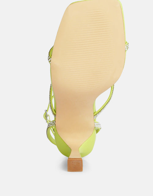 Load image into Gallery viewer, crush it diamante mid heel sandal by London Rag
