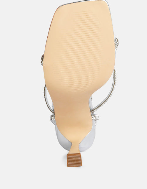 Load image into Gallery viewer, crush it diamante mid heel sandal by London Rag
