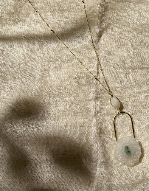 Load image into Gallery viewer, Solar Quartz Eye Necklace by SLATE + SALT
