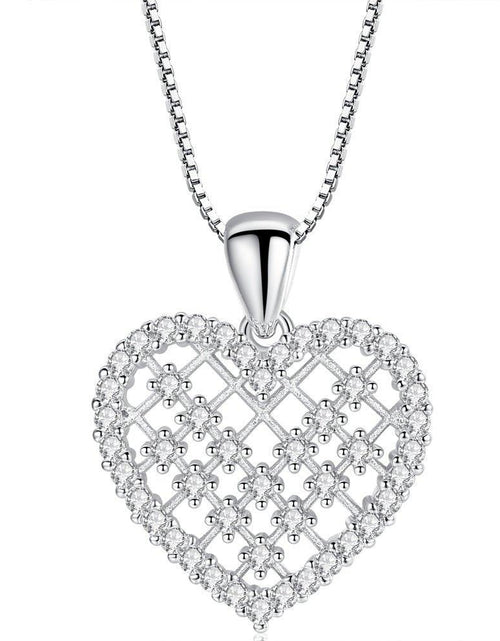 Load image into Gallery viewer, Crystal Heart Necklace for Women in Rose or White Gold by Hollywood Sensation®
