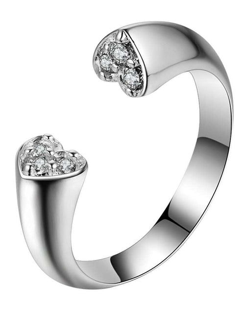 Load image into Gallery viewer, Cubic Zirconia Heart Ring by Hollywood Sensation®
