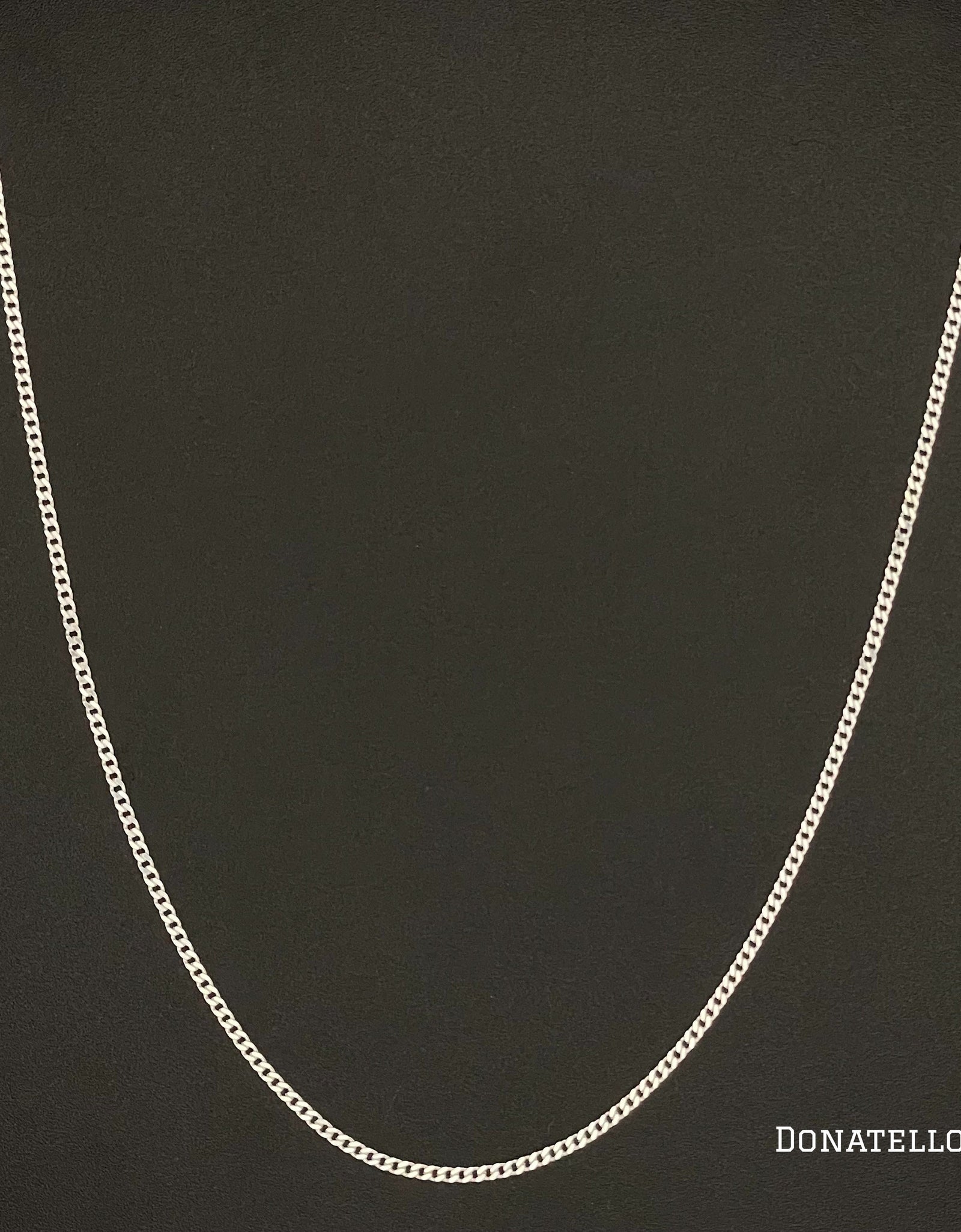 Sterling Silver 925 Cuban Curb Chain 1.3MM, 16"-24", Cuban Curb Chain Necklace, Italian Made Sterling Silver 925 Unisex Chain by Donatello Gian