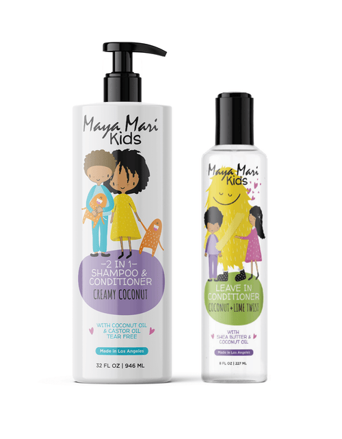 Load image into Gallery viewer, Maya Mari Kids - Curly Hair Kids Ultimate Curls 2-Piece Set - 2-in-1 Shampoo and Conditioner and Leave-In Conditioner by  Los Angeles Brands
