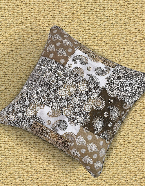 Load image into Gallery viewer, DaDa Bedding Bohemian Patchwork Moroccan Paisley Dreams Euro Pillow Sham Cover, 26" x 26" (JHW885) by DaDa Bedding Collection
