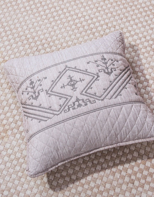 Load image into Gallery viewer, DaDa Bedding Whimsical Lavender Purple Grey Yarn Dyed Euro Pillow Sham Cover, 26" x 26 (JHW866) by DaDa Bedding Collection
