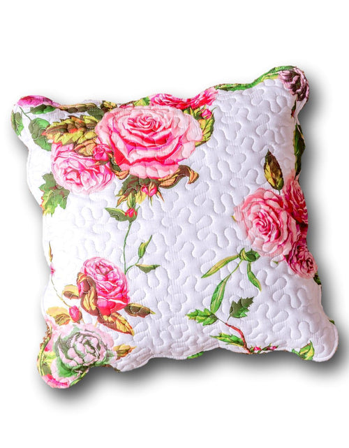 Load image into Gallery viewer, DaDa Bedding Set of 2 Romantic Roses Spring Floral Pink Throw Pillow Covers, 18" (JHW879) by DaDa Bedding Collection
