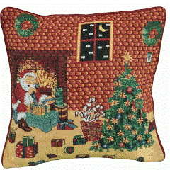 Load image into Gallery viewer, Tache Festive Holiday Last Minute Preparations Cushion Cover by DaDa Bedding Collection
