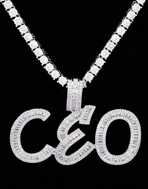 Load image into Gallery viewer, Custom Baguette Letter Pendant (1 letter available) by Bling Proud | Urban Jewelry Online Store
