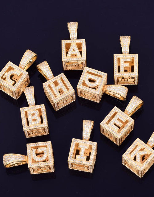 Load image into Gallery viewer, Custom Cubic Iced Baby Bock Letters Pendant Necklace by Bling Proud | Urban Jewelry Online Store
