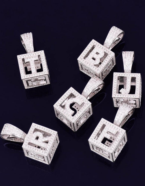 Load image into Gallery viewer, Custom Cubic Iced Baby Bock Letters Pendant Necklace by Bling Proud | Urban Jewelry Online Store
