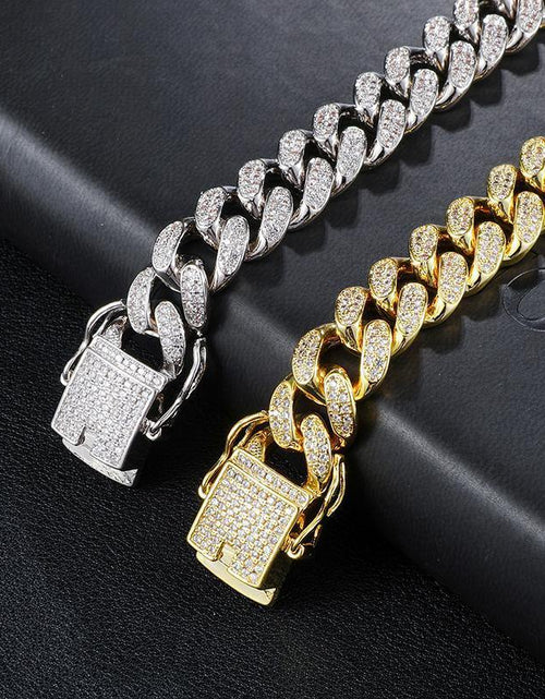 Load image into Gallery viewer, Custom Iced Out Cuban Link Chain with Drip Letter Charms by Bling Proud | Urban Jewelry Online Store
