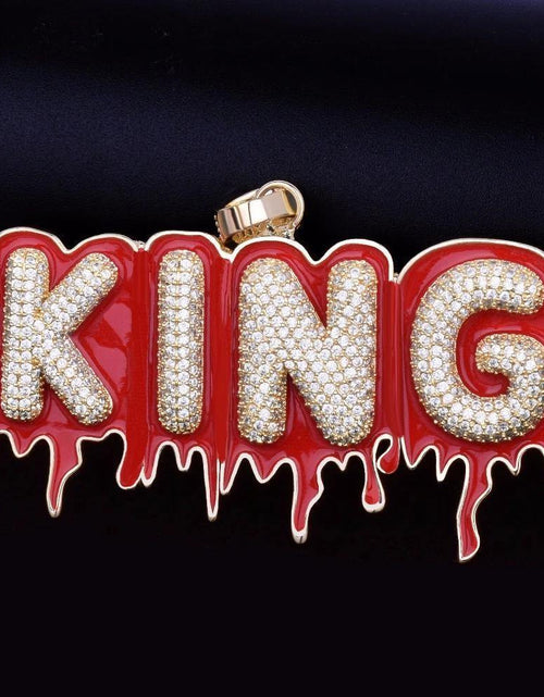 Load image into Gallery viewer, Custom Iced Out Magma Drip Letter Pendant by Bling Proud | Urban Jewelry Online Store
