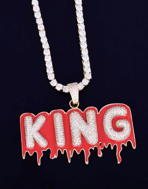 Load image into Gallery viewer, Custom Iced Out Magma Drip Letter Pendant by Bling Proud | Urban Jewelry Online Store
