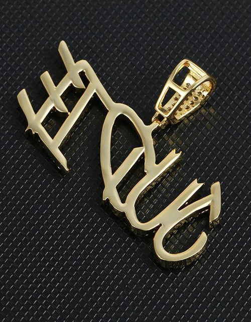 Load image into Gallery viewer, Custom Iced Out Name Letters Pendant Necklace by Bling Proud | Urban Jewelry Online Store
