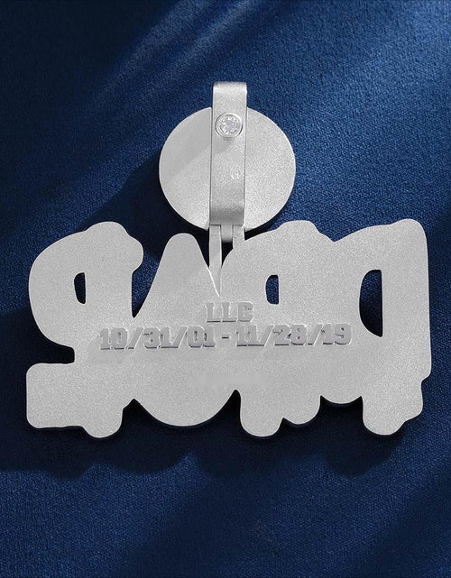 Load image into Gallery viewer, Custom Moissanite Diamond Letters Glow In The Dark Pendant Deposit (Non-refundable) by Bling Proud | Urban Jewelry Online Store
