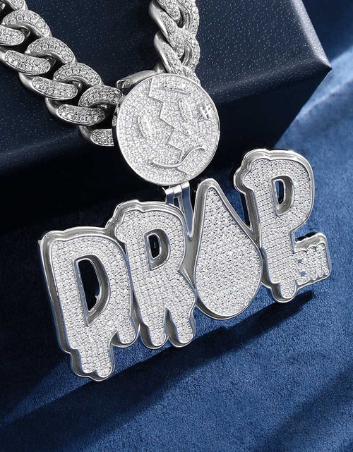 Load image into Gallery viewer, Custom Moissanite Diamond Letters Glow In The Dark Pendant Deposit (Non-refundable) by Bling Proud | Urban Jewelry Online Store
