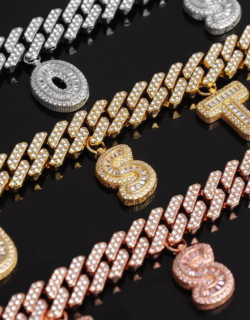Load image into Gallery viewer, Custom Name Iced Out Prong Cuban Link Chain by Bling Proud | Urban Jewelry Online Store
