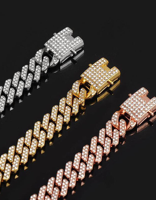 Load image into Gallery viewer, Custom Name Iced Out Prong Cuban Link Chain by Bling Proud | Urban Jewelry Online Store
