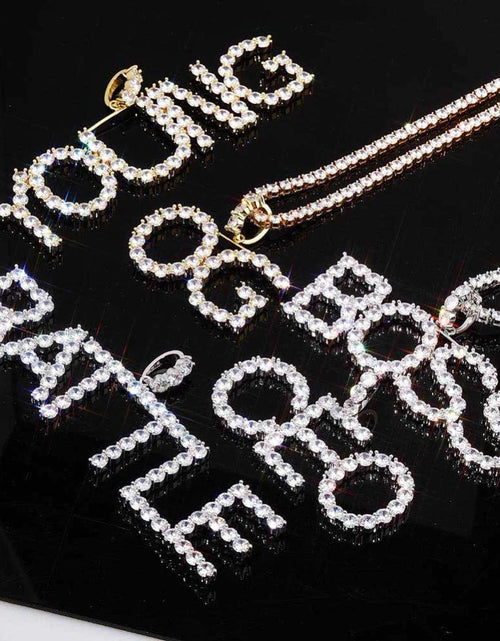 Load image into Gallery viewer, Custom Name Tennis Chain Letters Pendant by Bling Proud | Urban Jewelry Online Store
