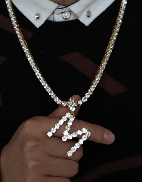 Load image into Gallery viewer, Custom Name Tennis Chain Letters Pendant by Bling Proud | Urban Jewelry Online Store
