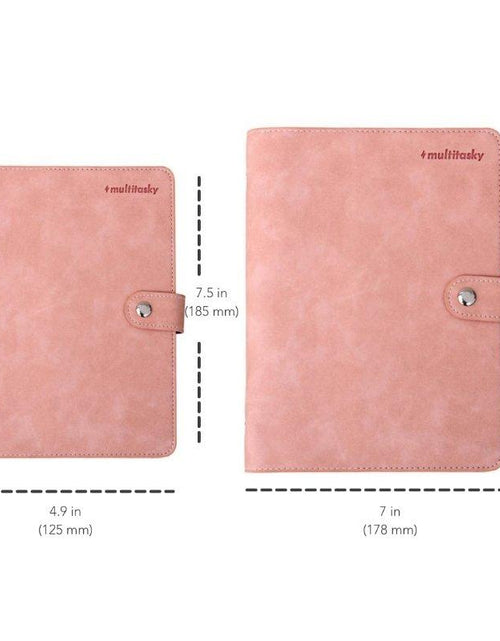 Load image into Gallery viewer, Vegan Leather Organizational Notebook/Journal A5/A6 (3 Paper Options) by Multitasky
